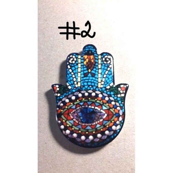 Colorful Hamsa Hand Magnet - Your Choice - Picture 3 of 6